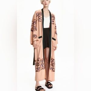 H&M Kimono robe with beaded embroidery Small